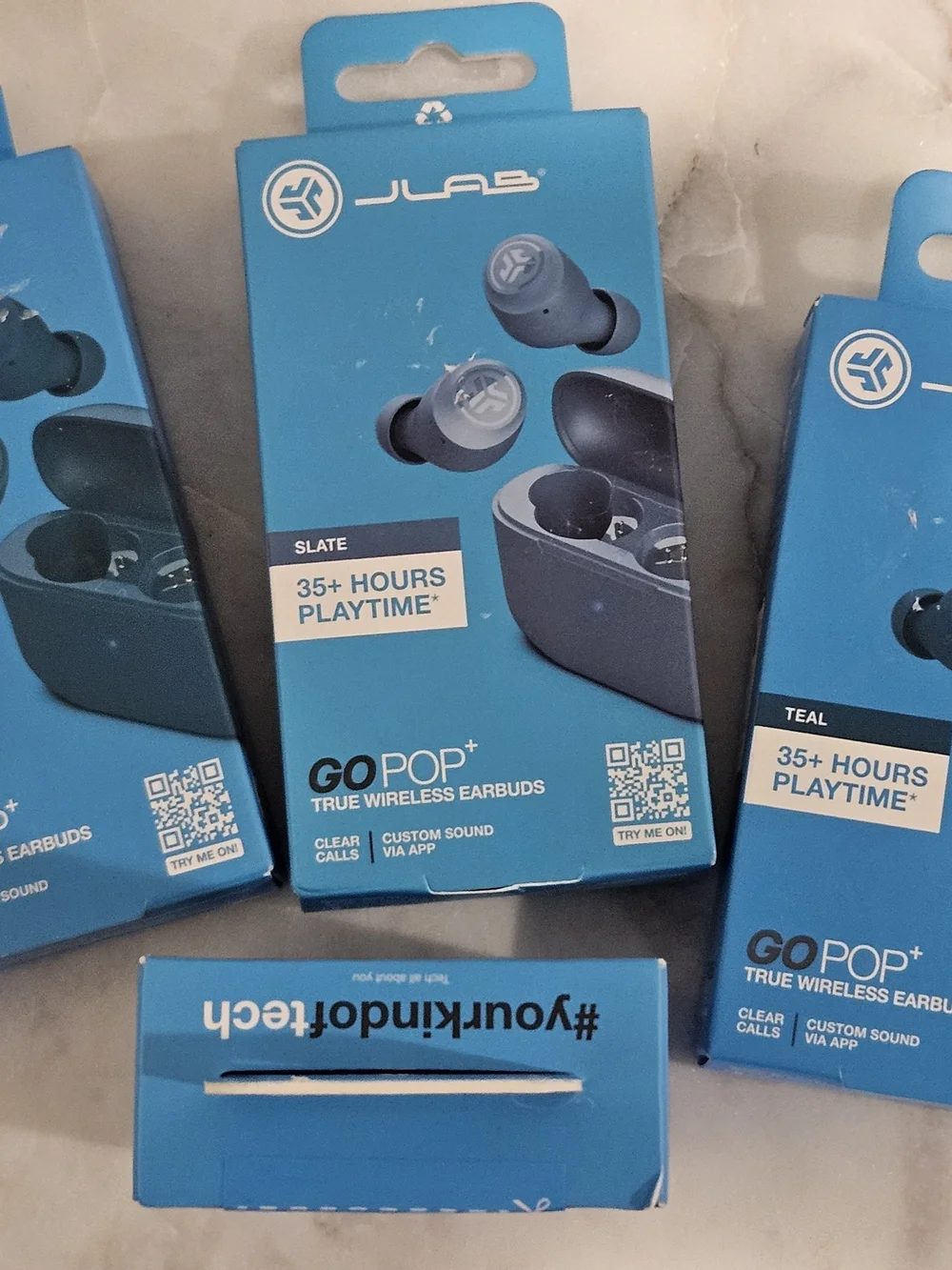 Go Pop+ True Wireless Earbuds in Teal Packaging (Set of 4)